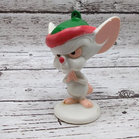 Elmer's 1997 Warner Brothers Animaniacs Pinky & the Brain PVC Christmas Ornament Cover
