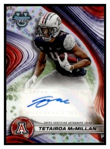 2024 Bowman best silver Boa tmc auto Tetairoa Mcmillan Carolina Panthers Arizona - Picture 1 of 2