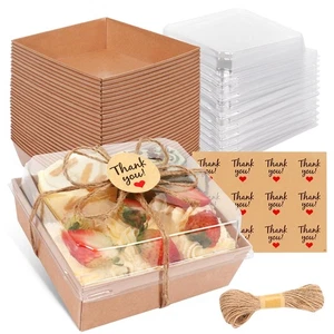Charcuterie and Dessert Boxes 50-Count 5-Inch Clear Lid Storage - Picture 1 of 7