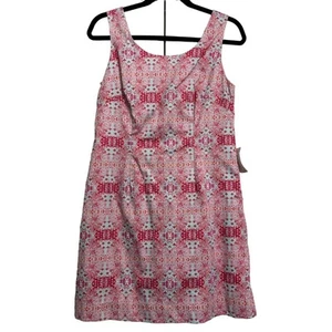 Kaeli Smith Midi-Kleid geometrisches Muster ärmellos neu mit Etikett Größe 8 - Bild 1 von 7