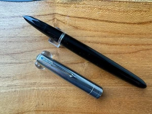 Pluma Estilográfica Parker 51 Vac Pila Moneda Negra Lustroloy Cap CT - EE. UU. - Imagen 1 de 16