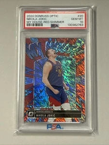 2024-25 Donruss Optic Nikola Jokic My House Red Shimmer /75 Psa 10 - Bild 1 von 2