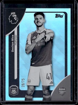 2025-26 Topps Premier League Declan Rice Black & White Rainbow Foil #/75 Arsenal - Image 1 of 2