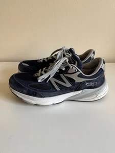 Men 9.5 - New Balance 990v6 Navy Blue Suede Running Shoes Made in USA light wear - Picture 1 of 5