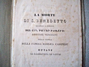 La Morte di S.Benedetto Quadro a Fresco del Cav.Pietro Paoletti -s.d. ma 1800 - Foto 1 di 1