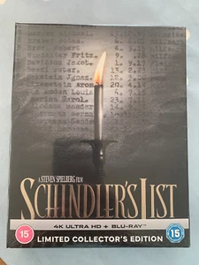 Schindler's List 4K Ultra HD Blu ray Limited Collector's edition Steelbook UK - Picture 1 of 4