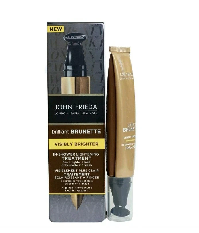 John Frieda Brilliant Brunette in der Dusche Haaraufhellungsbehandlung 34ml Brandneu in Verpackung