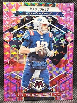 Panini Mosaic REFRACTOR National Pride Camo HOLO Pink Mosaic Prizm Mac Jones - Image 1 of 2