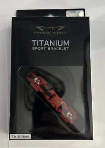 Authentic South Carolina Gamecocks 7” Titanium Sport Bracelet Eagles Wings - Picture 1 of 2