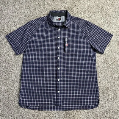 Рубашка Helly Hansen Nor Ocean Power в клетку на пуговицах темно-синяя красно-белая клетчатая XXL - Изображение 1 из 4