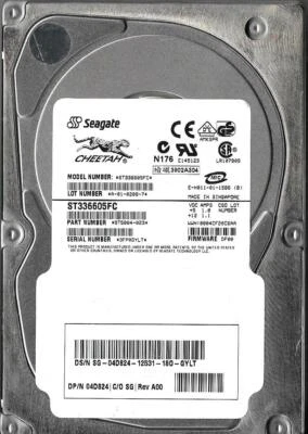 Seagate ST336605FC 36GB Fibre Channel Hard Drive P/N: 9T5004-023 F/W: DF00 - Image 1 of 2