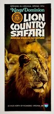 1974 Doswell VA Kings Dominion Lion Country African Safari VTG Travel Brochrue