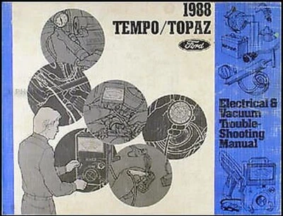 1988 Tempo Topazio Elettrico Vuoto IN Manuale Ford Mercury 88 - Immagine 1 di 2
