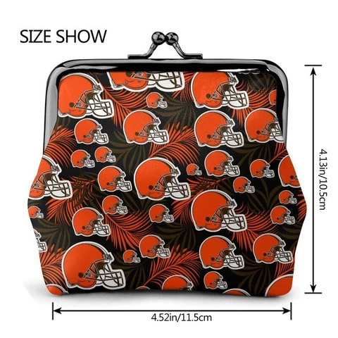 Cleveland Browns Fans Coin Purse Full Print Change Purse Mini Lady Wallet Cover