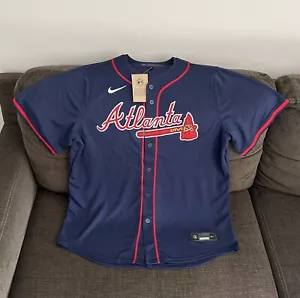 Camiseta Nike Auténtica Atlanta Braves Azul Marino MLB Béisbol Limitada Para Hombre Talla: XL - Imagen 1 de 7