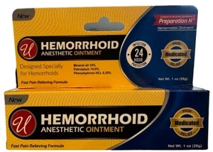 Hemorrhoidal Anesthetic Oitment Fast Pain Relief Formula 1 oz. Pack of 1 or 2 U - Picture 1 of 6