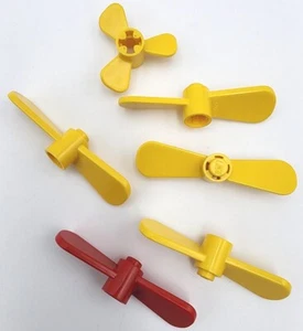 LEGO PROPS LOT OF 6 PLANE BOAT YELLOW RED - Picture 1 of 1