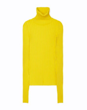 TORY BURCH Ribbed Knit Turtleneck Sweater SIZE XS Golden Pear From Autumn 2021