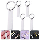  5 Pcs Blank Rectangle Keychain Keychains Stamping Dog Cat Pet Id Tags