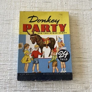 Vintage Kids Pin the Tail On The Donkey Party Game Whitman Publishing - Picture 1 of 8