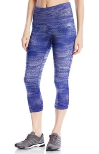 NUEVO CON ETIQUETAS $78 Para mujeres Adidas Yoga Atlético Correr Capri Medias Púrpura Multicolor XL - Imagen 1 de 13