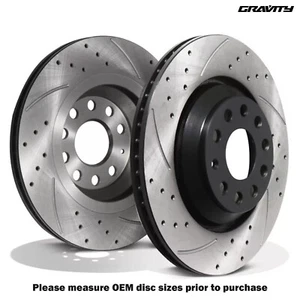 DISCOS DE FRENO TRASEROS PERFORADOS RANURADOS 310MM PARA AUDI A3 S3 3.2 QUATTRO 2.0 TDI TFSI - Imagen 1 de 9