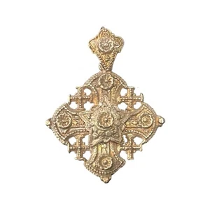 Colgante Cruz Cruzada Maltés Jerusalén Plata de Ley De Colección - Imagen 1 de 7