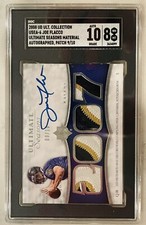 2008 Upper Deck Ultimate Collection Patch Auto Joe Flacco Rookie /10 SGC8 10 Au