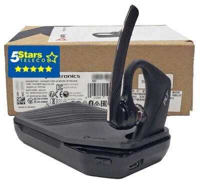 Plantronics Voyager 5200 UC Wireless Headset (206110-102, 7K2F3A) NEWEST - BT700 - Image 1 of 4