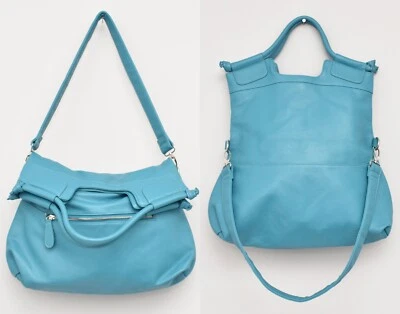 Bolso de mano/mensajero convertible plegable azul verdoso JustFab Foto 1 de 4