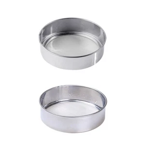 2 Pcs Kitchen Gadgets Strainer Flour Sieve Fine Mesh Sifter for Baking - Picture 1 of 12