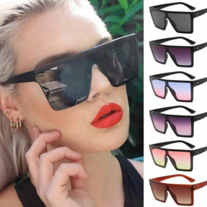 Modische übergroße quadratische Sonnenbrille Damen Autofahren Outdoor Brille Eyewear UV400 - Bild 1 von 16