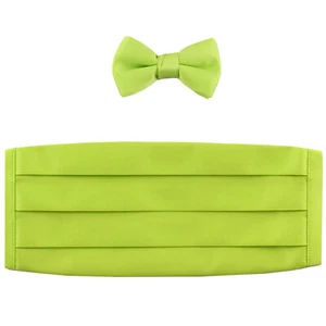 NEU im Karton Polyester Jungen Kinder Kummerbund & Fliege formell Hochzeit mintgrün - Bild 1 von 3