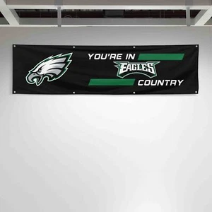 For Philadelphia Eagles Football Fans 2x8 ft Flag You Are In Country Gift Banner - Picture 1 of 1