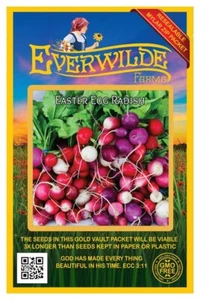 300 Easter Egg Radish Seeds - Everwilde Farms Mylar Seed Packet - Picture 1 of 3