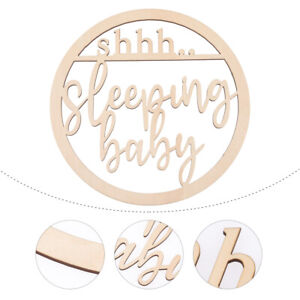  Wood Baby Sleep Sign Boy Gifts Do Not Disturb Hanging Plaque