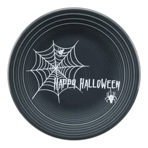 Fiesta® 9" Round Luncheon Plate | Happy Halloween Spider Web - Picture 1 of 2