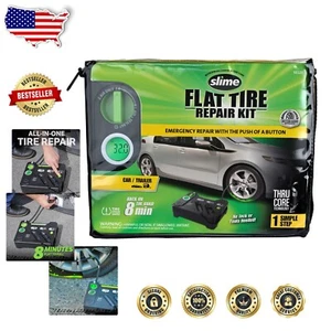 Safe & Non-Toxic Flat Tire Repair Kit - 8-Minute Emergency Inflation System - Picture 1 of 9