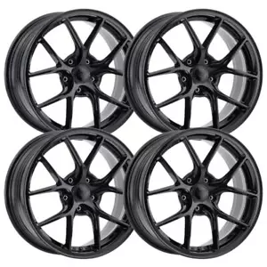 (Set-4) Rock Forged FF19 18x8 5x114.3 38mm Gloss Black wheels rims 18 Inch - Picture 1 of 2