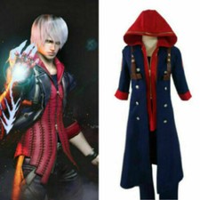 Devil May Cry 4 DMC4 Dante Pleather Jacket Trench Coat cosplay costume Full  Set