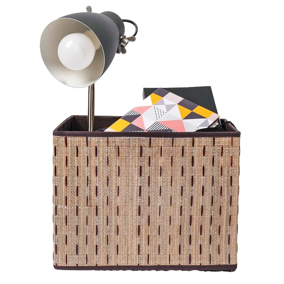 Vintiquewise бежевый складной декоративный ящик для хранения для гостиной, спальни, ... - Изображение 1 из 4