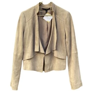 CHAQUETA DE CUERO RECORTADA WHBM CUERO GAMUZA BRONCEADA TALLA M - Imagen 1 de 8