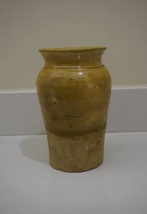 Antico vaso vasetto rustico Grottaglie Puglia ceramica popolare terracotta - Foto 1 di 4