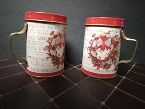 VINTAGE CHRISTMAS Salt & Pepper Shakers Stove Top- "Deck the Halls" Motif - Foto 1 di 6