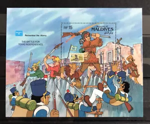 Maldives - Disney / The Battle Do The Texas Independence - stamps - MNH** - D107 - Picture 1 of 1