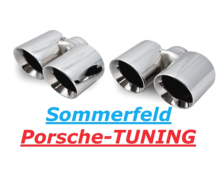 Porsche Carrera 997 MK1 + MK2 Chrome Twin Tailpipes Chrome Double Tail Pipe - Image 1 of 1