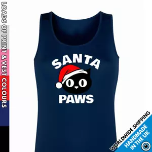 Gilet donna zampe di Babbo Natale • canotta per ragazze divertente gatto top natalizio abito di Natale - Foto 1 di 6