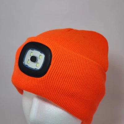 Beanie Hat - Orange LED Light-Up - Image 1 of 4