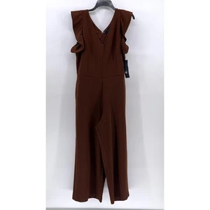 Mono corto RACHEL RACHEL ROY para mujer marrón cuello en V manga con volantes talla XL - Imagen 1 de 9