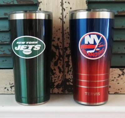 TWO NEW YORK, 20oz STAINLESS STEEL TUMBLERS FROM TERVIS - Image 1 of 4